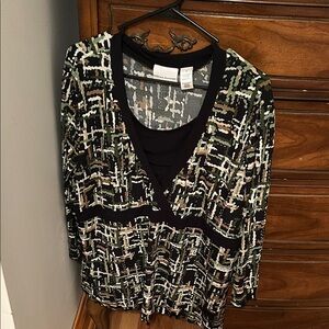 Chico's Multicolor Abstract Blouse